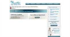 Desktop Screenshot of baysleepclinic.com