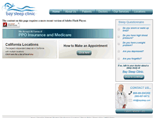 Tablet Screenshot of baysleepclinic.com
